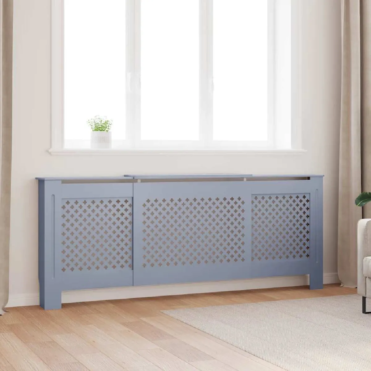 vidaXL Cache radiateur MDF 205 cm - vue 2