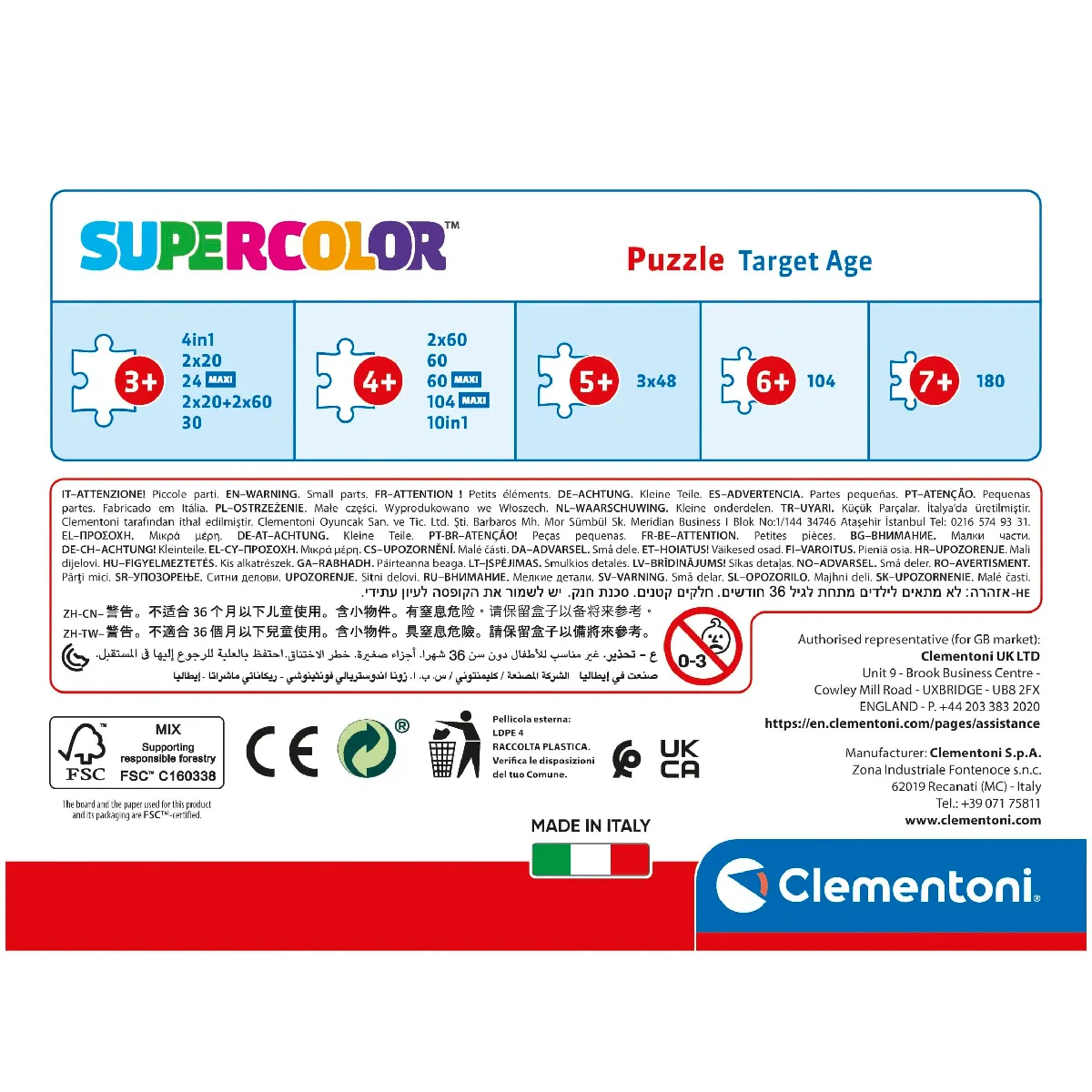 Clementoni Paw Patrol Supercolor 30 pièces