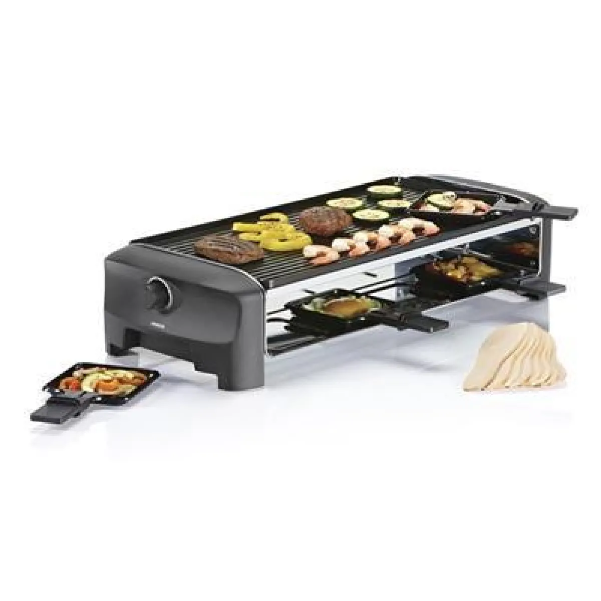 Princess Noir Raclette Grill Plancha 8 Personnes 1300 W - Neuf - Image 3