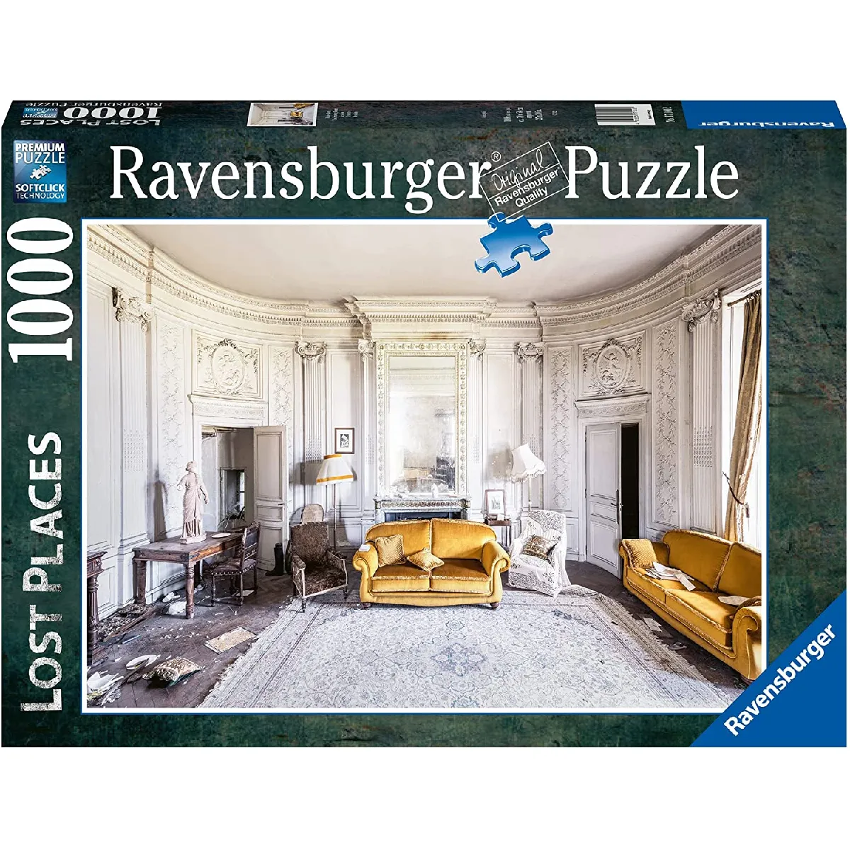 Ravensburger Puzzle Adulte Puzzle 1000 pièces Le Salon Lost Places Adultes et Enfants à partir de Puzzle de qualité supérieure Lost Places 12000179