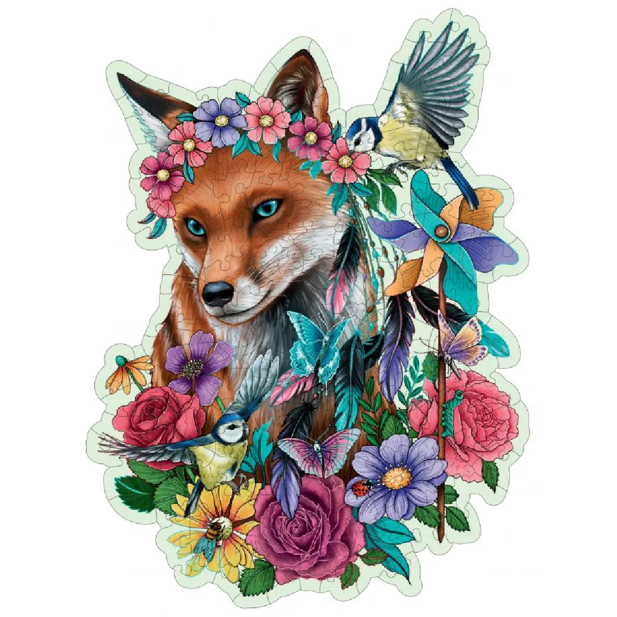 Puzzle En Bois 150 Pièces Renard Coloré Ravensburger Le Jeu - vue 3