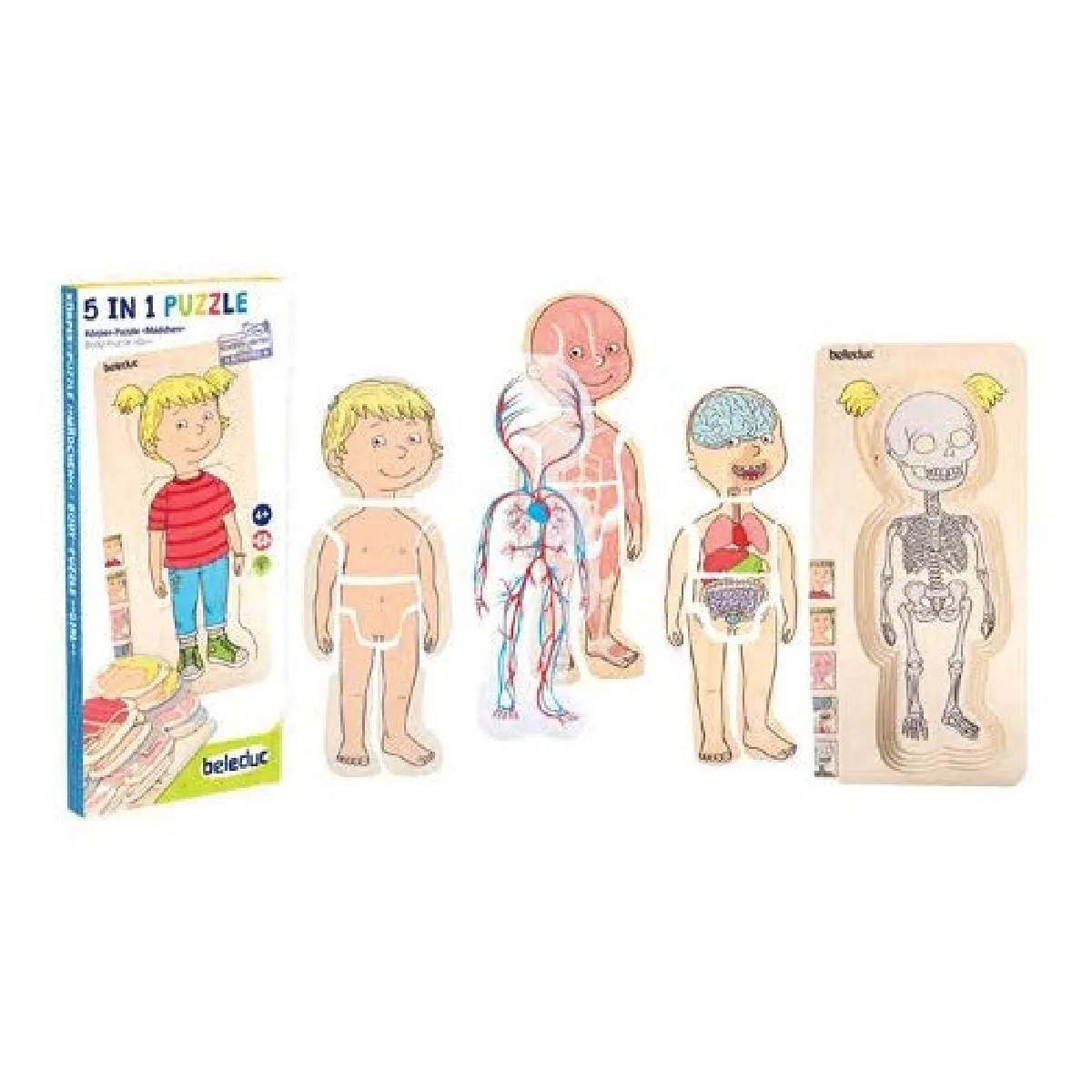 Puzzle éducatif corps humain en bois