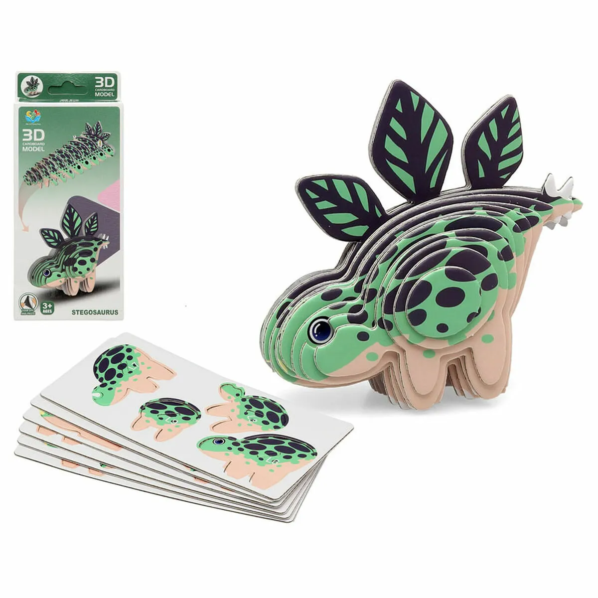 Bigbuy Puzzle 3D dinosaure pour enfants - Vert Bigbuy Puzzle 3D dinosaure pour enfants - Vert