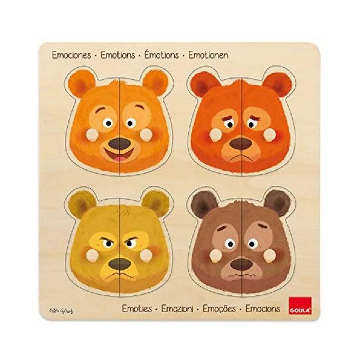 Diset Puzzle éducatif Émotions en bois Diset Puzzle éducatif Émotions en bois