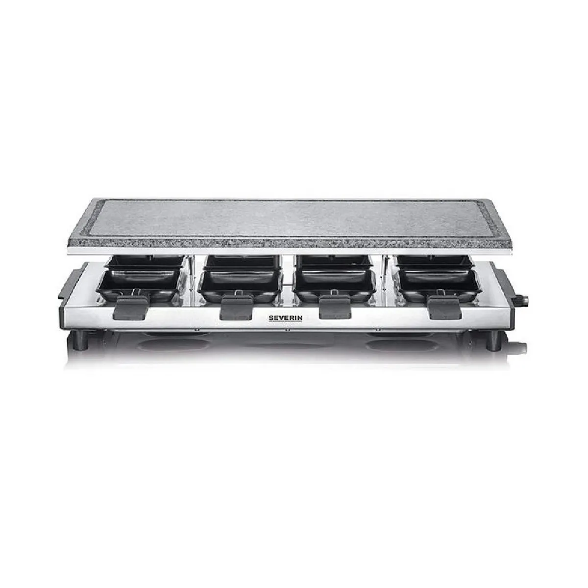 Raclette SEVERIN RG2374 – Pierre de Cuisson Naturelle, 1500W, 8 Poêlons - vue 9