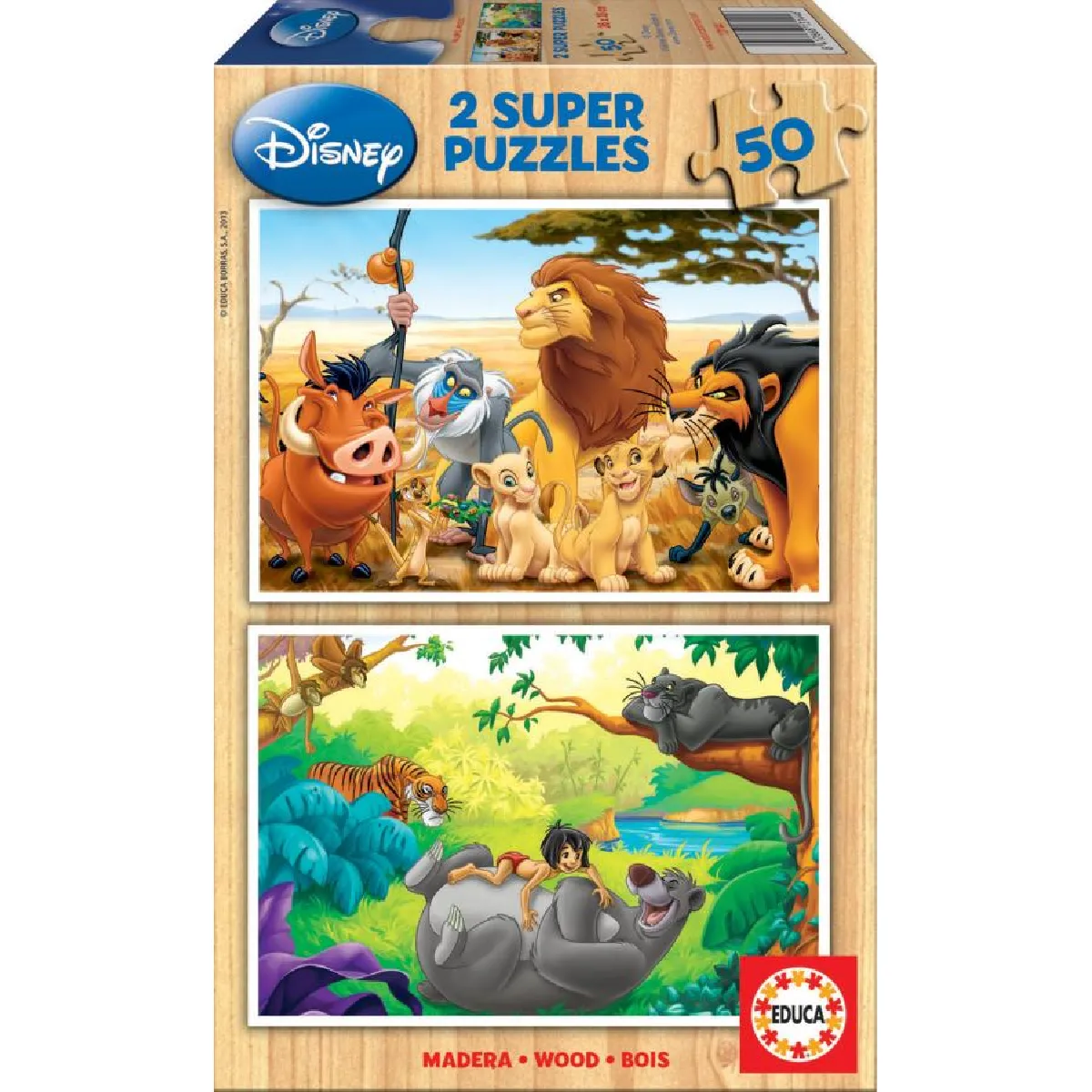 Educa Borras Educa Puzzle En Bois Animaux Disney - 50 Pièces