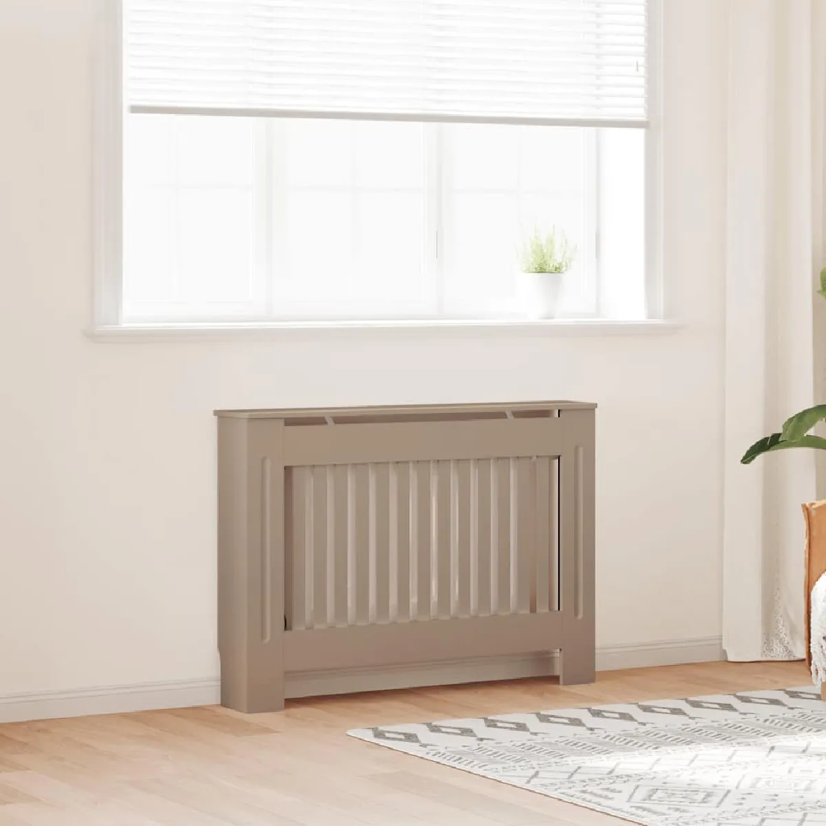 vidaXL Cache-radiateur MDF 112x19x81,5 cm