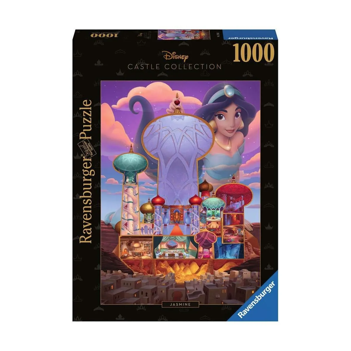 Ravensburger Puzzle Adulte Puzzle 1000 pièces Jasmine Collection Château des Disney Princesses Adultes et Enfants dès Puzzle de qualité supérieure Disney Princesses 12000258