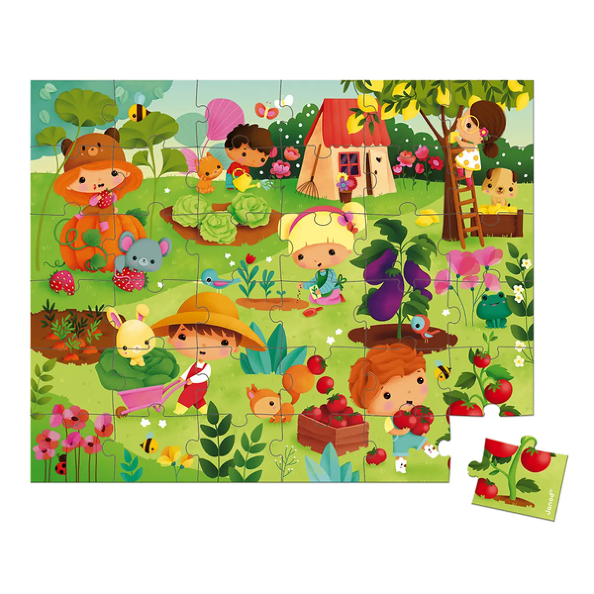 Juratoys-Janod Janod Puzzle Enfant Potager - 36 Pièces
