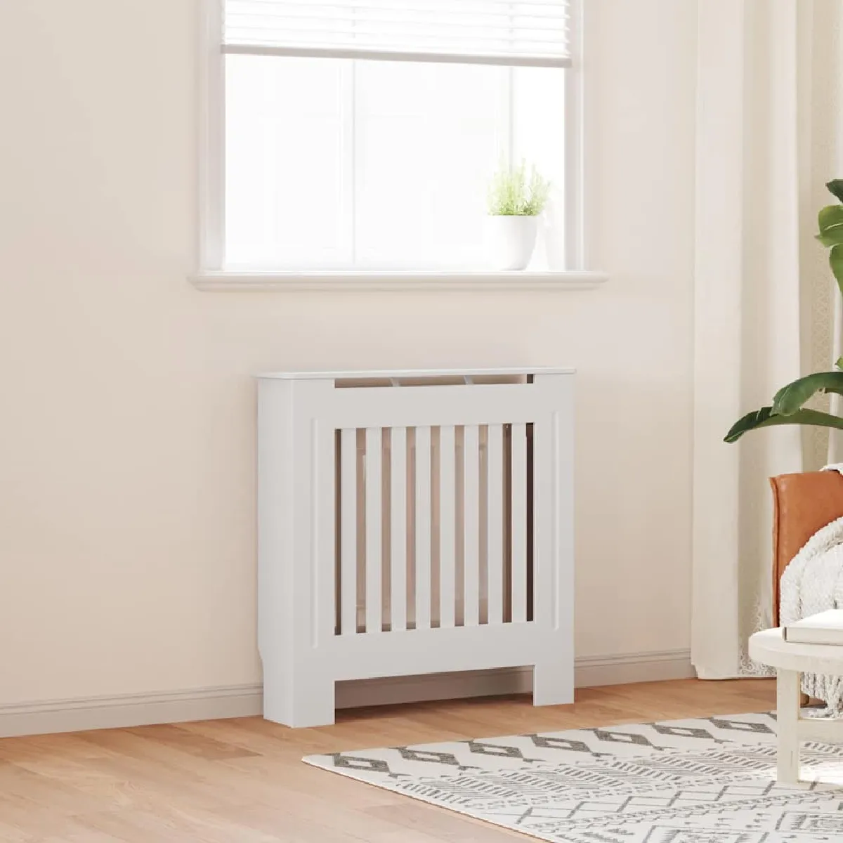 VIDAXL - Cache-radiateur - MDF - 78 cm - Blanc - Image 2