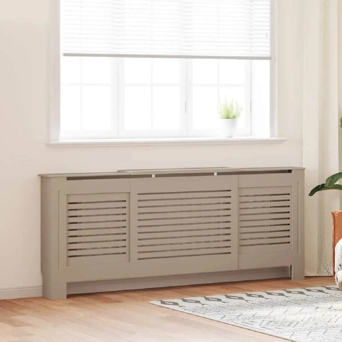 vidaXL Cache radiateur MDF 205 cm - vue 8
