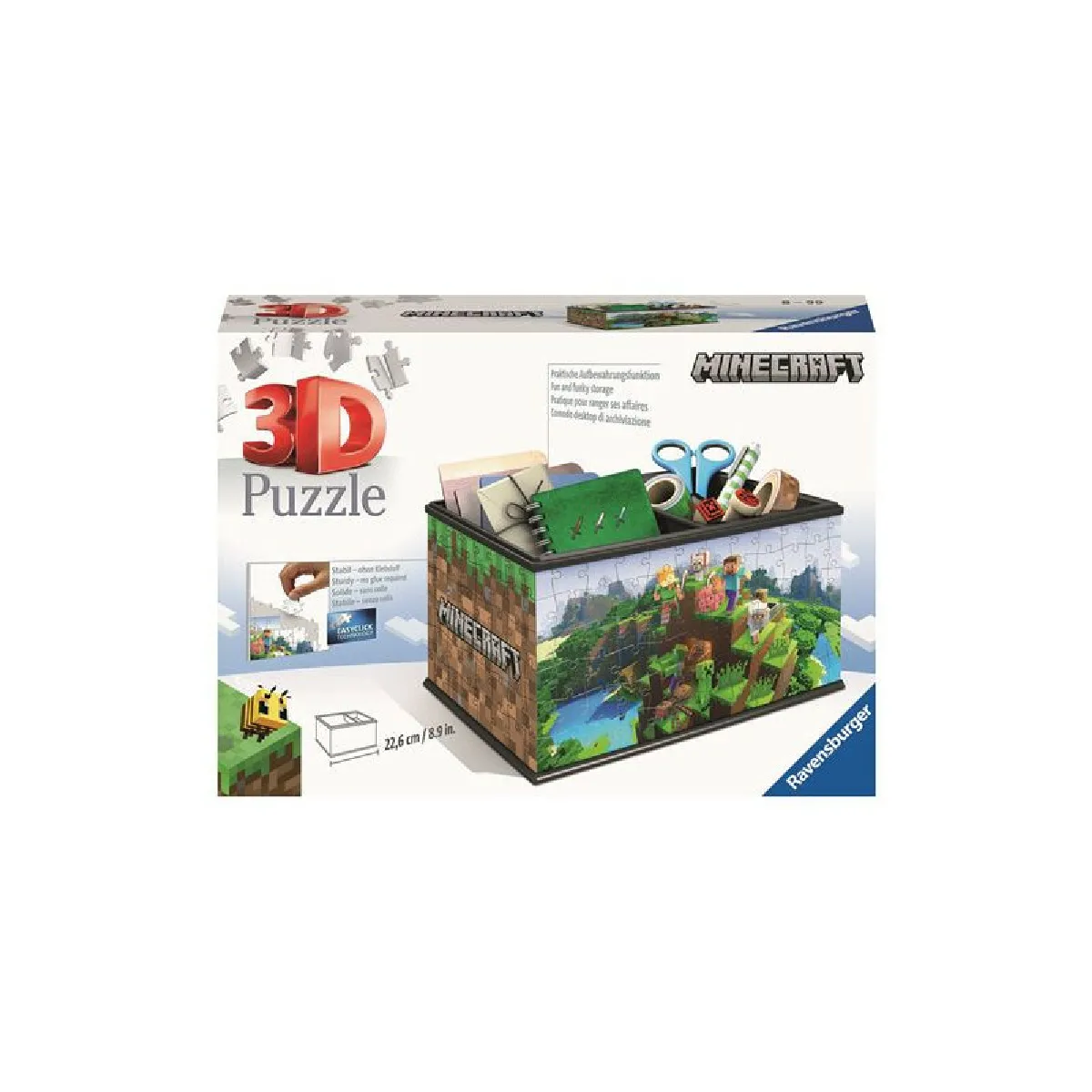 Puzzle 3D 216 pièces : Boite de rangement : Minecraft Ravensburger France