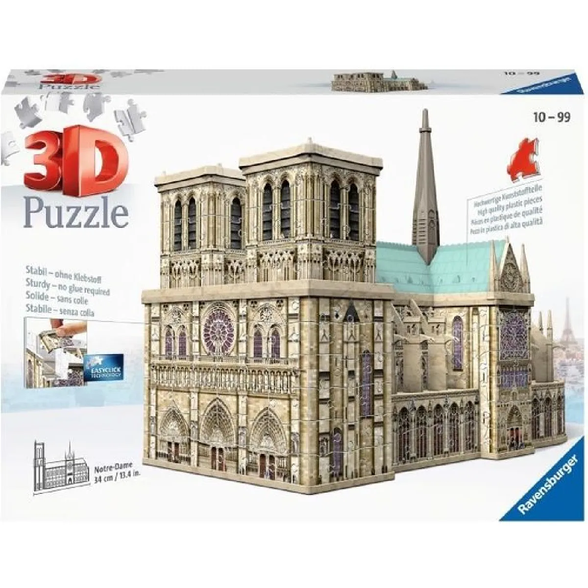Puzzle 3D de 324 pièces : Notre Dame de Paris Ravensburger France - vue 10