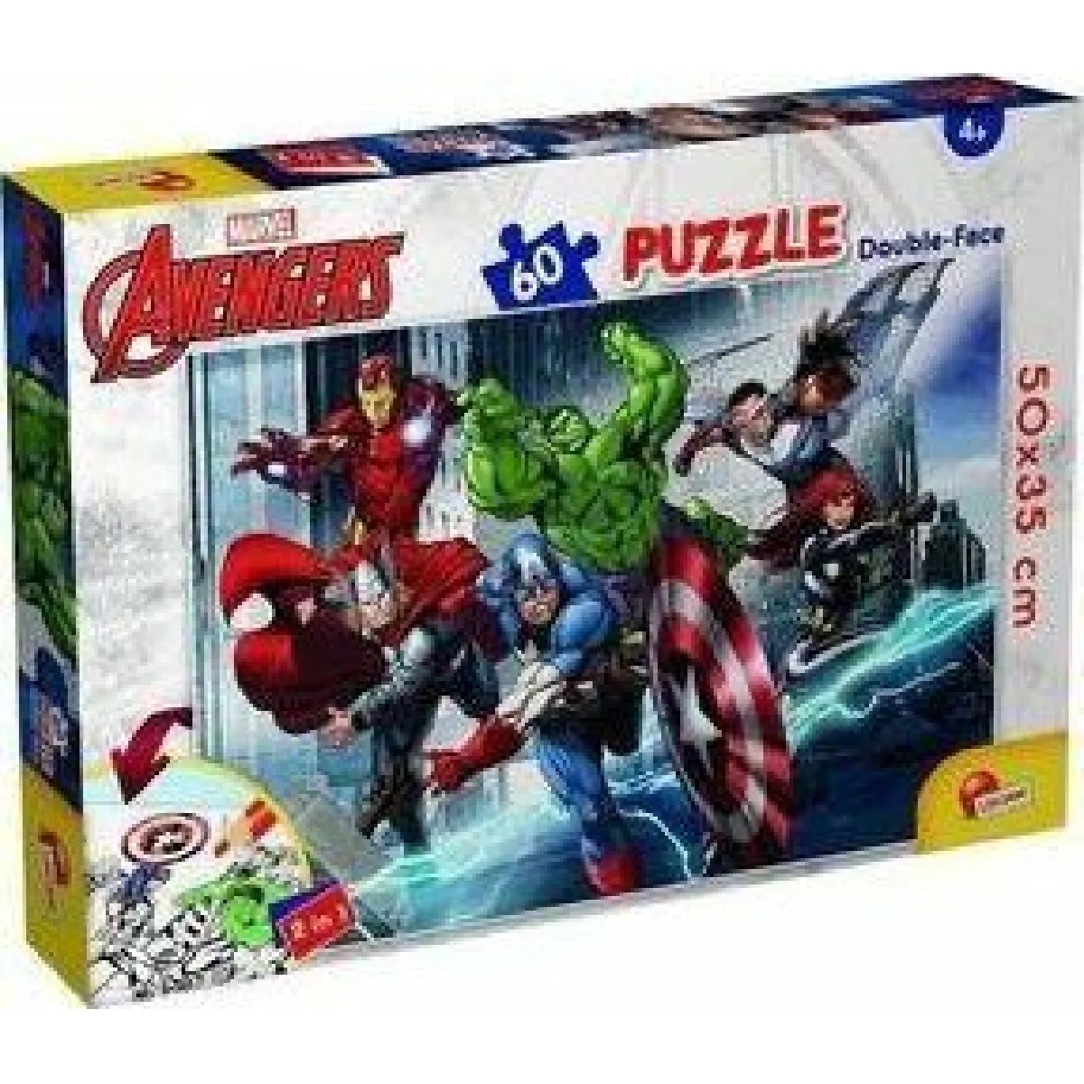 Lisciani giochi Puzzle enfant Marvel Avengers double face - 60 pièces