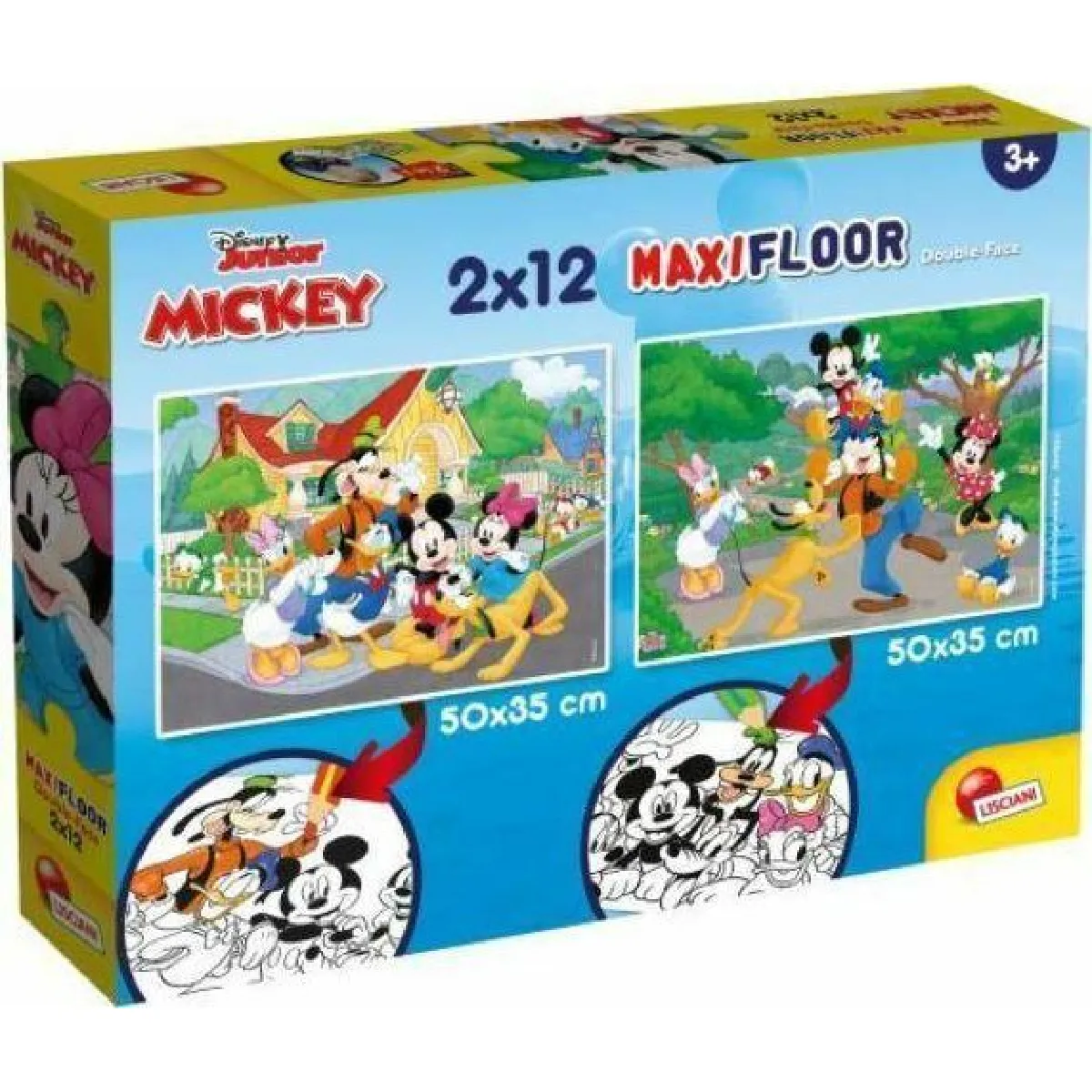 Lisciani giochi puzzle enfant Mickey double face