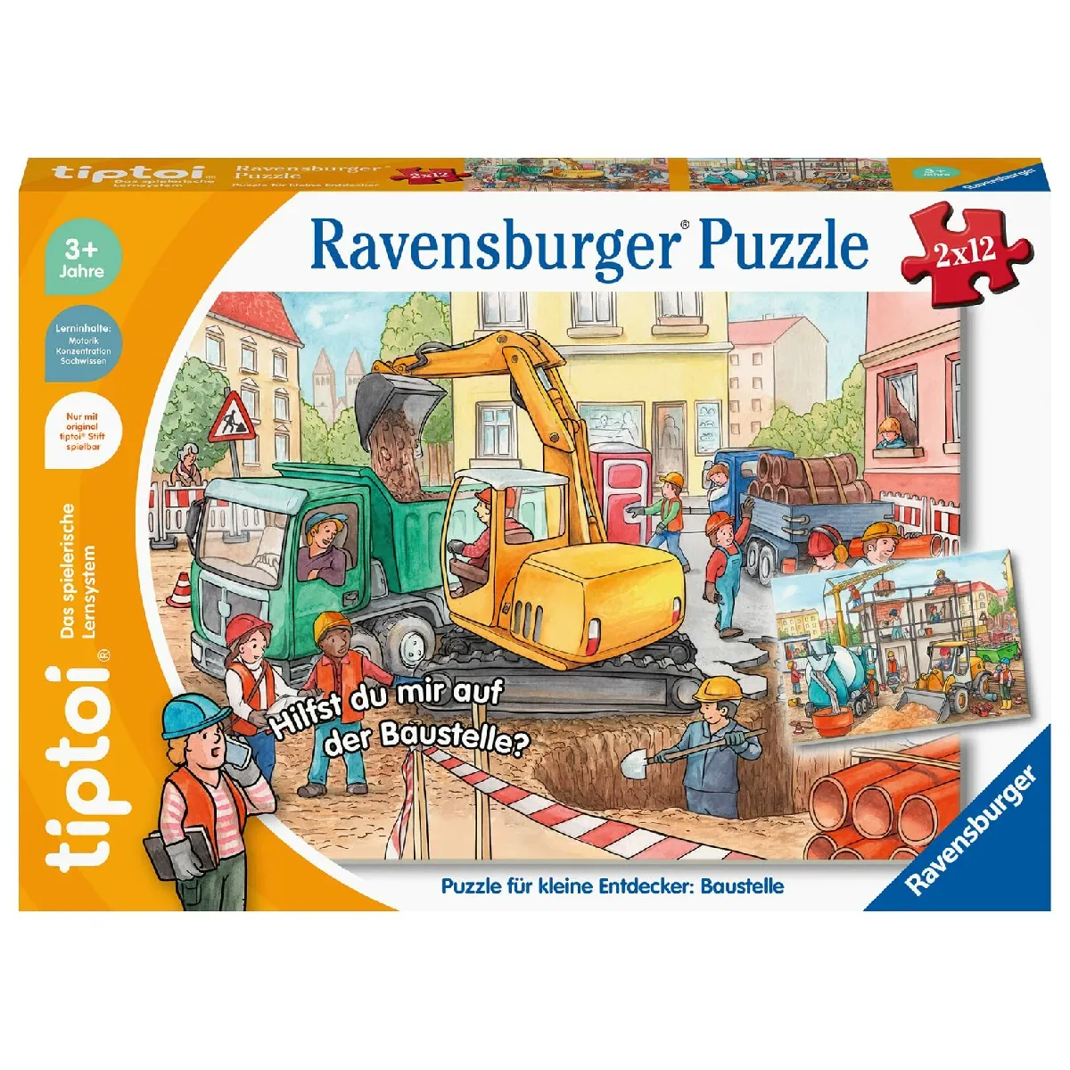 RAVENSBURGER Puzzle tiptoi Baustelle