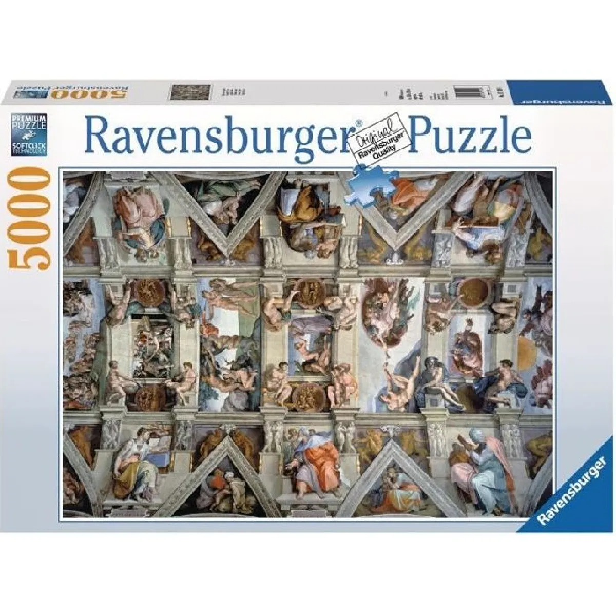 Puzzle 5000 pièces : Plafond de la chapelle Sixtine Ravensburger France - vue 4