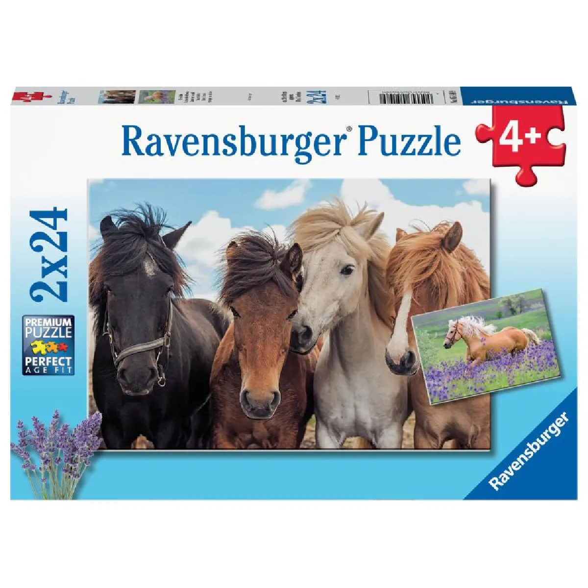 Puzzles 2 x 24 pièces : 'amour des chevaux Ravensburger France - vue 3