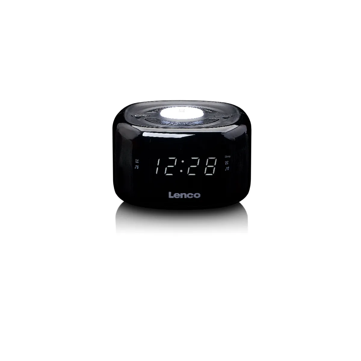 Lenco Noir Radio-Réveil Fm Cr-12Bk Écran Led 0.6 Avec Fonction Veilleuse Et Double Alarme - Neuf - Image 4