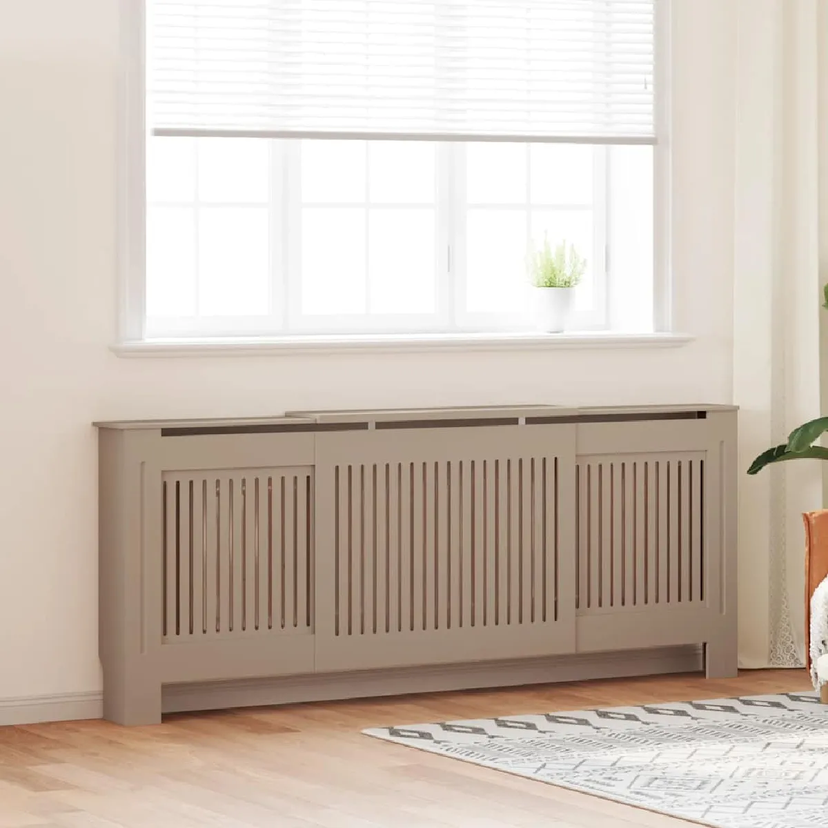 vidaXL Cache radiateur MDF 205 cm - vue 7