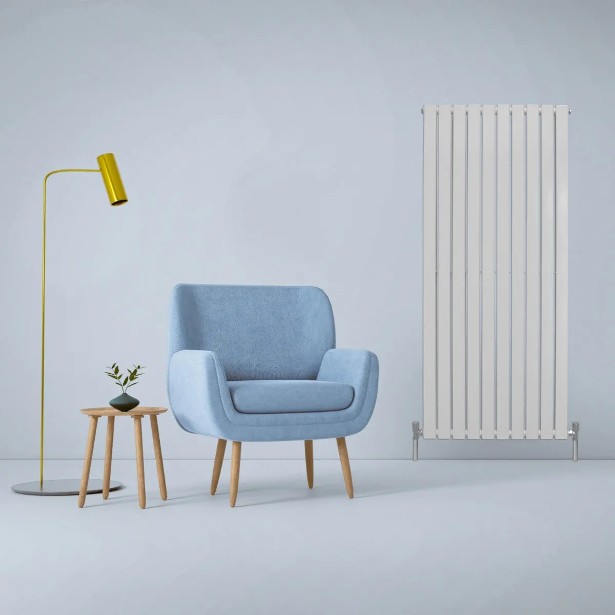 Monstershop Blanc Radiateur Plat Brillant 160 Cm X 70 Cm