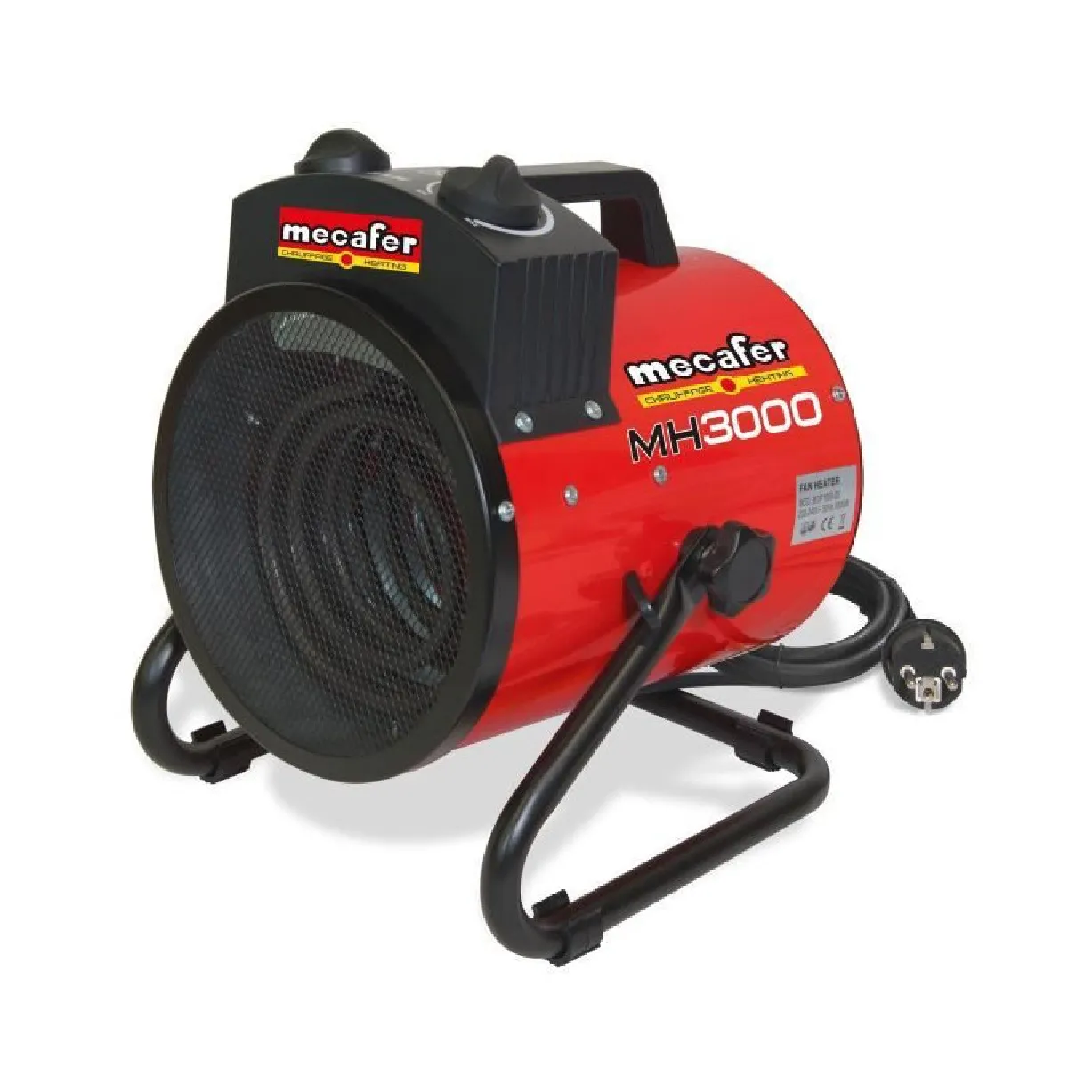 Joom Mecafer Chauffage De Chantier Soufflant Électrique 3000 W Mh3000 Rouge - Image 2