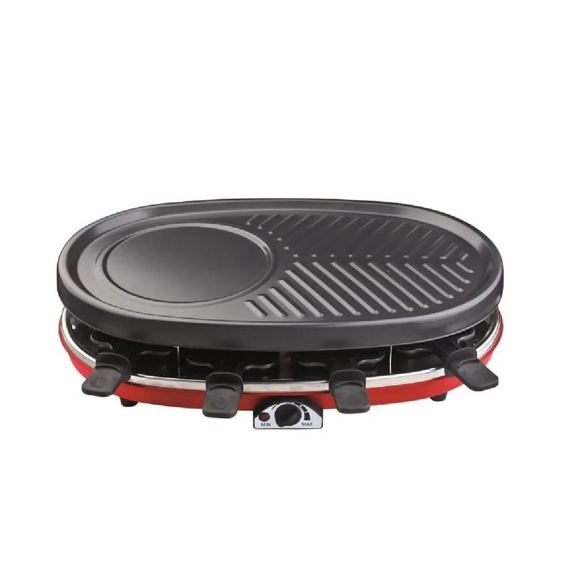 H.Koenig RP418 raclette 8 personne(s) 1500 W Noir, Gris, Rouge - Image 4