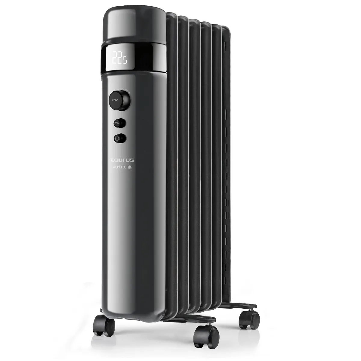 Taurus Noir Alpatec Agadir 1500 - Radiateur À Huile - Pose Au Sol, Mobile - 1500 Watt - Image 3