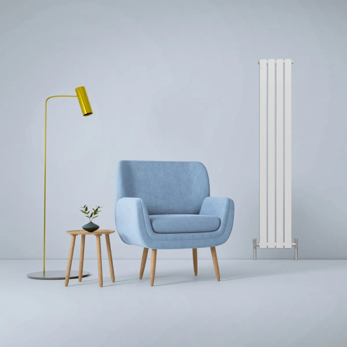 MonsterShop - Radiateur Plat Mural - 160 x 28 cm - Blanc - Image 3