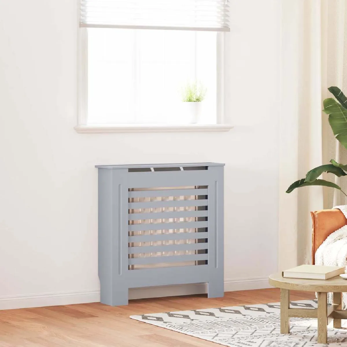 Non Communiqué Gris Vidaxl Cache-Radiateur Mdf 78 Cm 325565 - Image 3