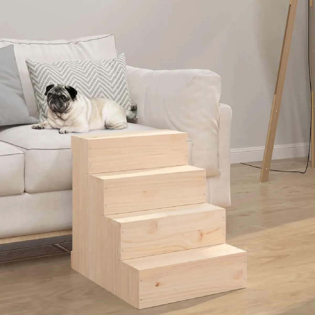 VidaXL Escalier pour Animaux Bois de Pin - vue 2
