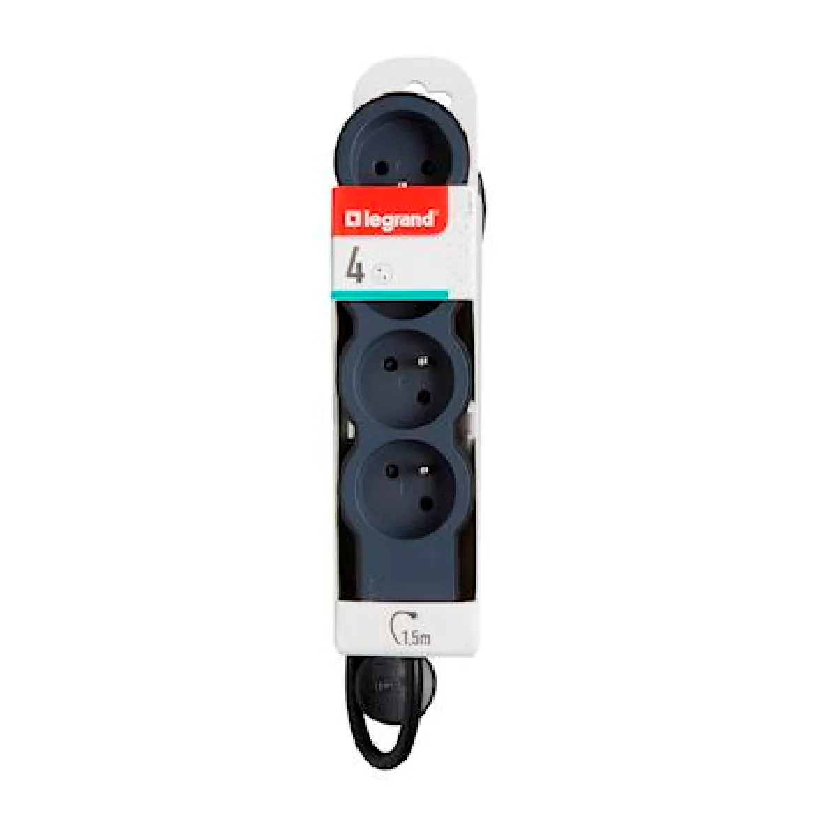 Legrand Noir Rallonge Multiprise 4 Prises 2P+T