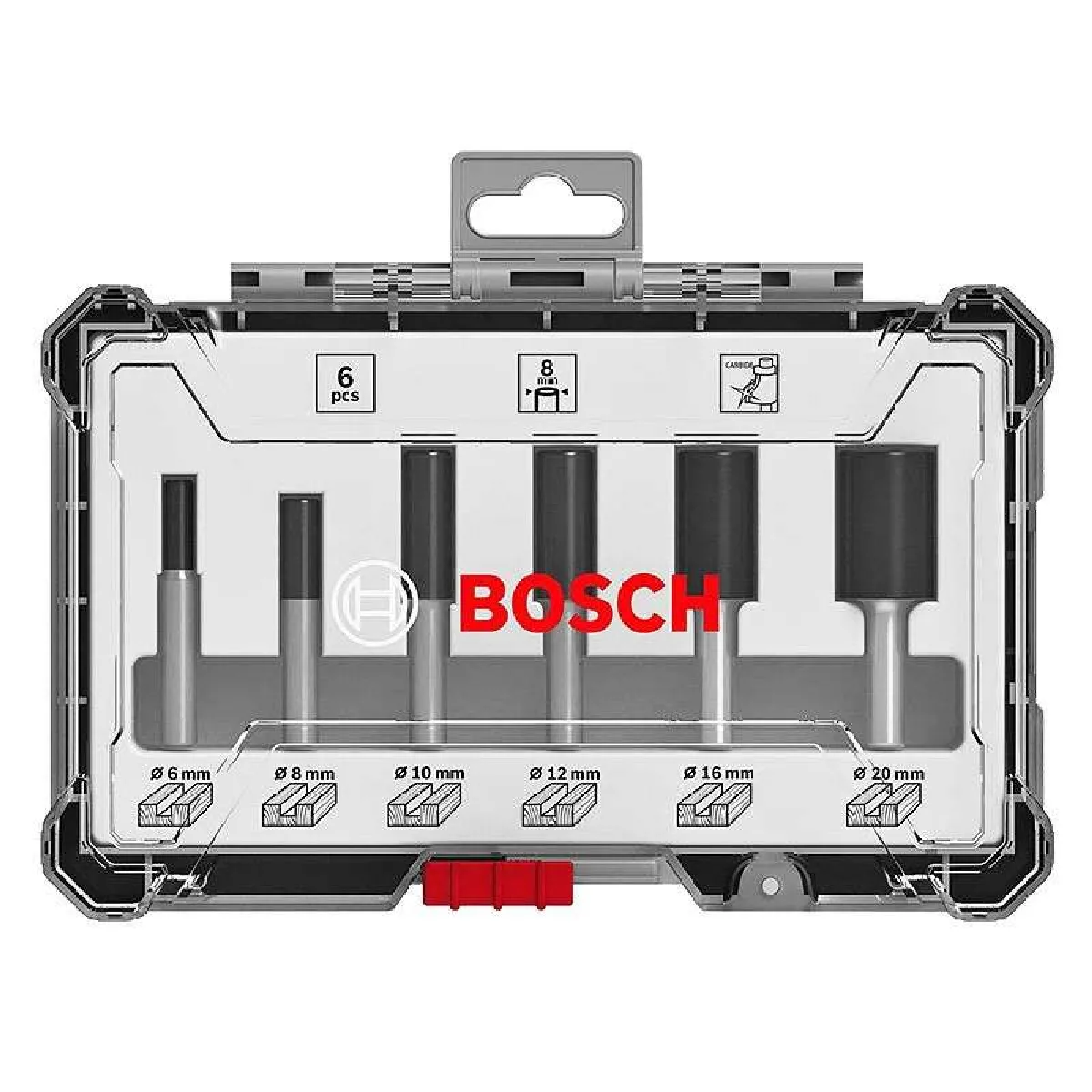 Bosch Coffret de fraises droites 6 pièces