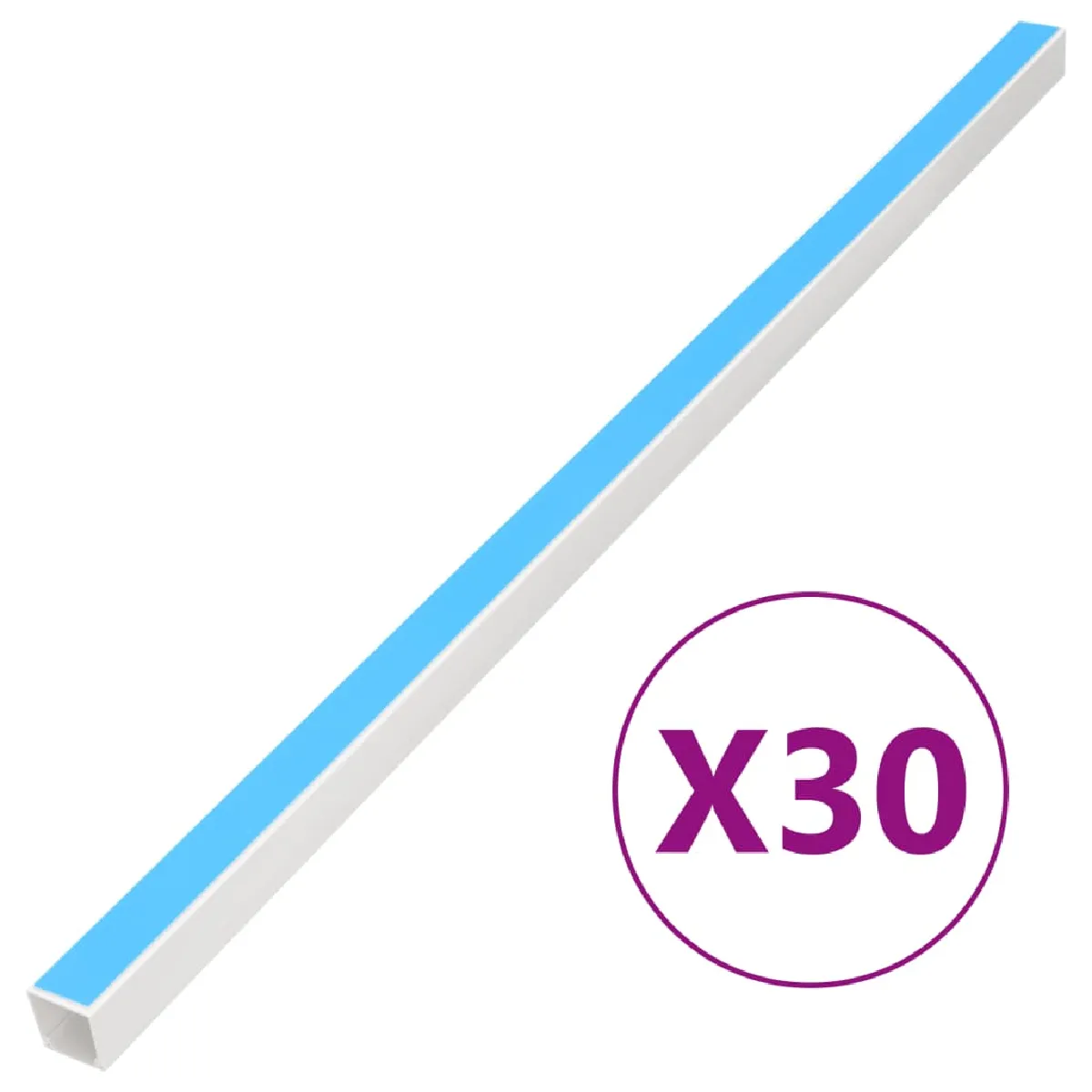 vidaXL Goulotte de câble auto adhésive 10x10 mm - vue 6