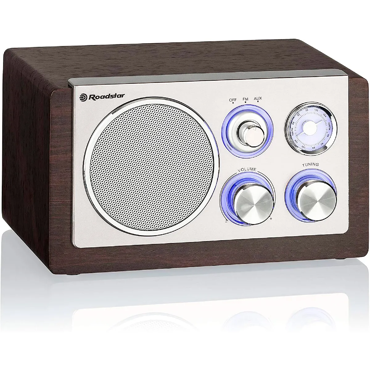 ROADSTAR HRA 1245WD Radio Mono Design Retro Vintage - Analogique Fm/Mw - 28 Watt