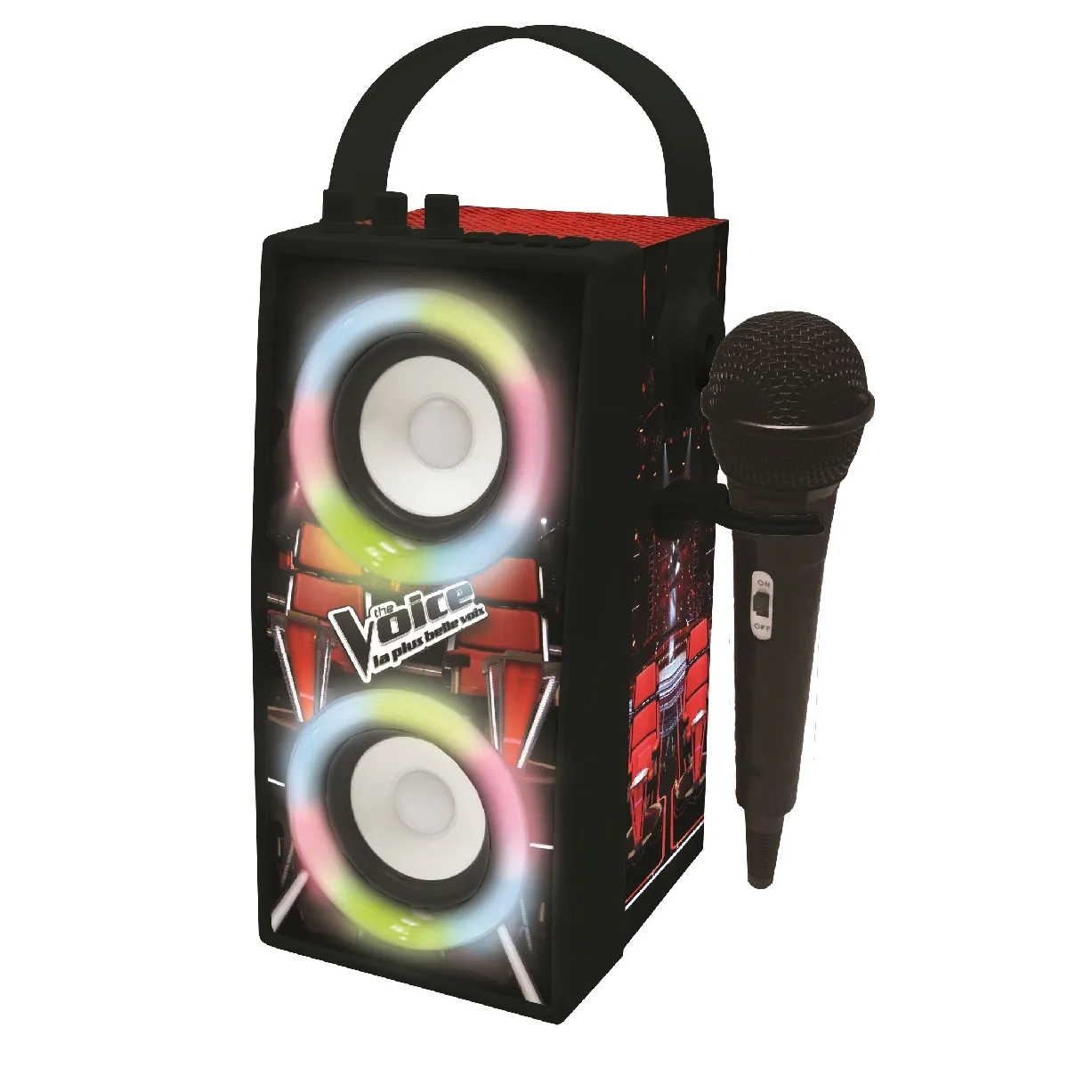 Enceinte Tendance Bluetooth portable avec micro et effets lumineux The Voice Neuf - vue 5