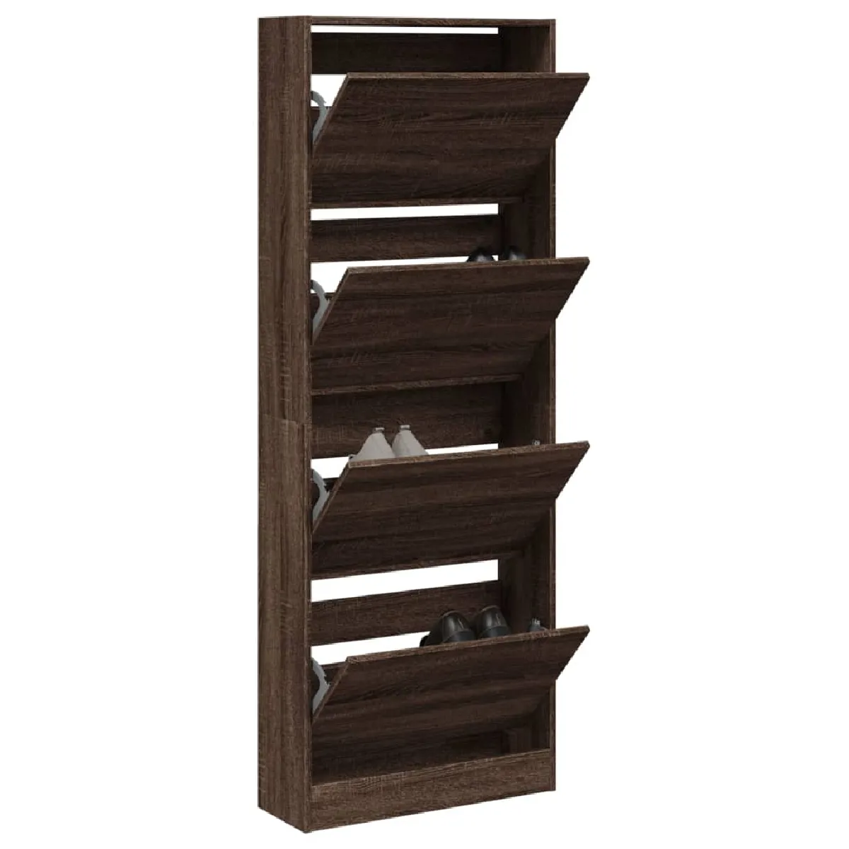 Vidaxl Marron Armoire À Chaussures - Chêne