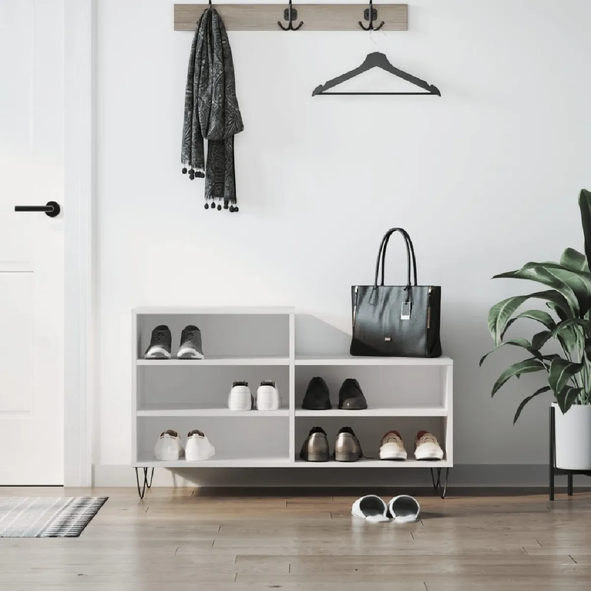 Vidaxl Blanc Armoire À Chaussures