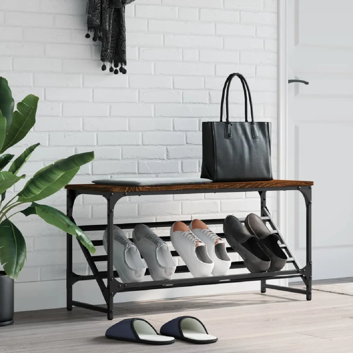 VIDAXL Étagère à chaussures chêne marron 90x30x45 cm