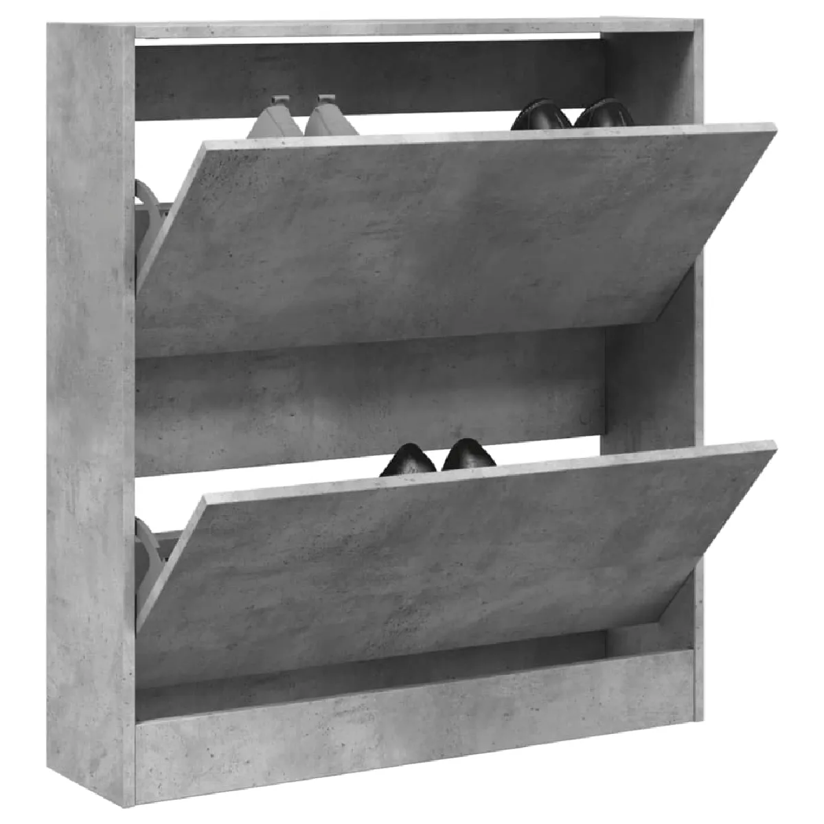VIDAXL - Meuble à chaussures - 80x21x87,5 cm - Gris Béton - Image 2