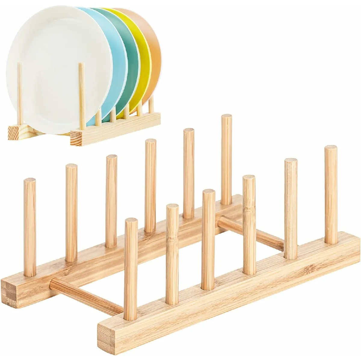 Vendos85 Marron Égouttoir Bois Cuisine