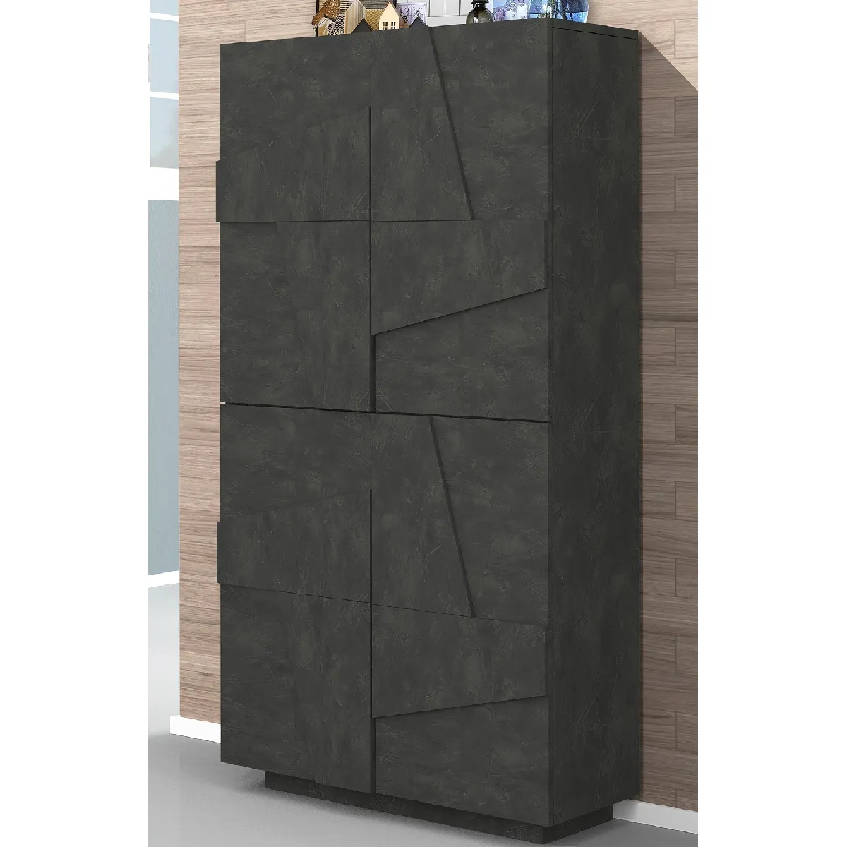 Alter Meuble à chaussures 4 portes - Gris cendré Alter Meuble à chaussures 4 portes - Gris cendré