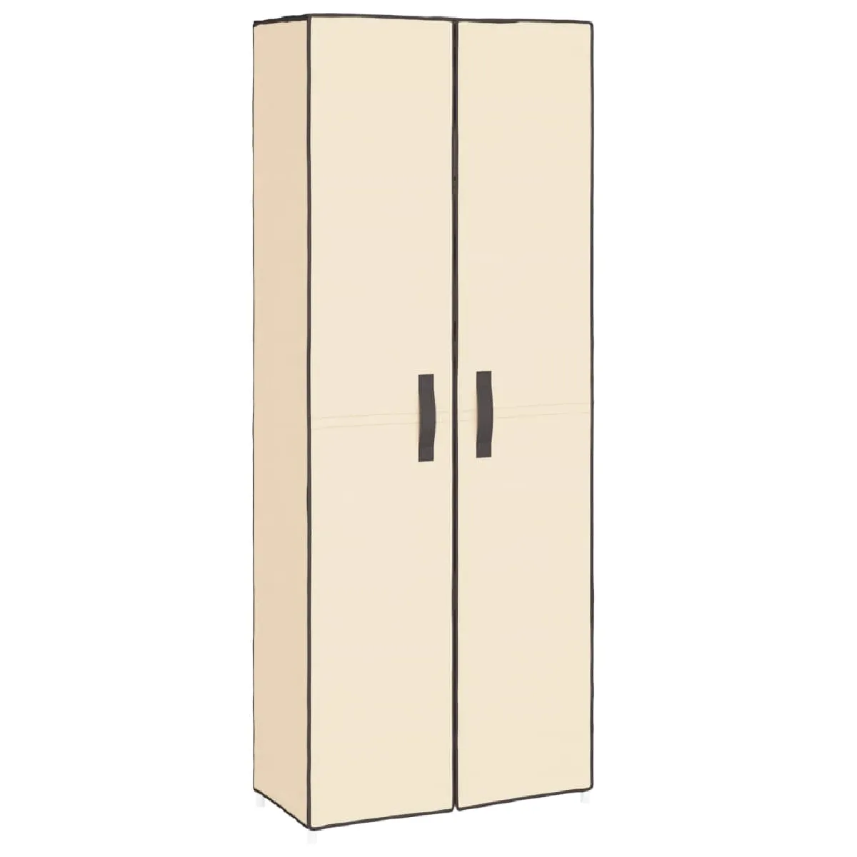 VidaXL Armoire à Chaussures Avec Housse Tissu Noir Étagère Range-Chaussures