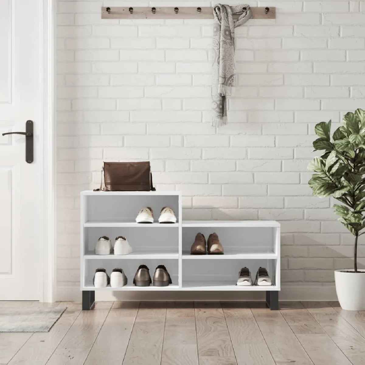 VIDAXL - Meuble à chaussures - 102x36x60 cm - Blanc - Image 3