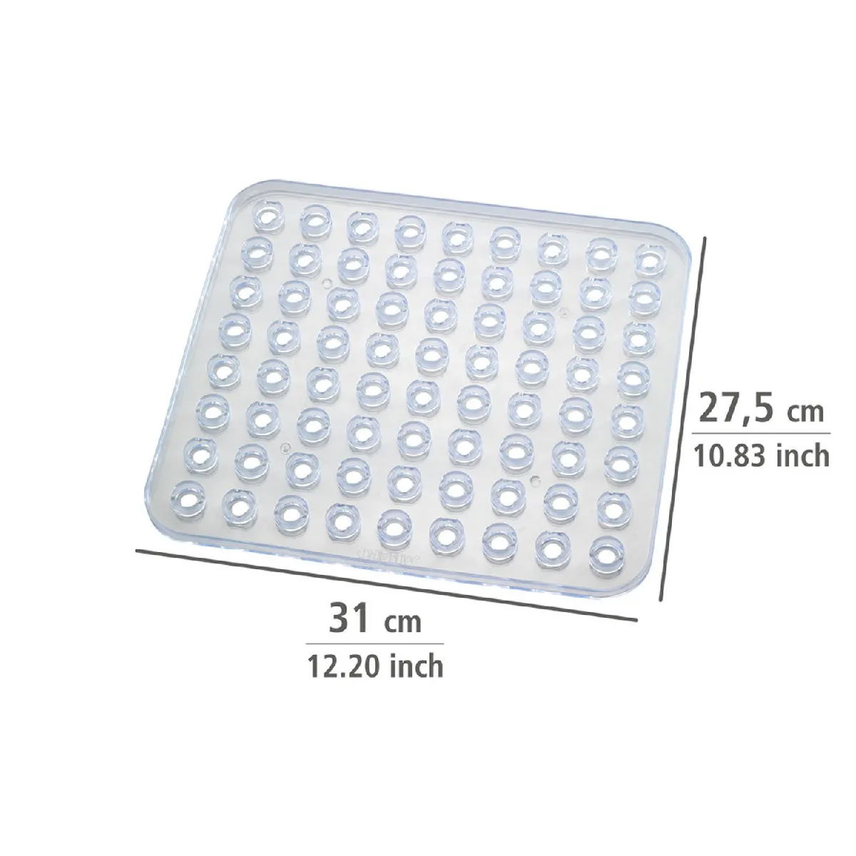 Wenko Fond D'évier Extra Épais - L. 27.5 X H. 1 X L. 31 Cm - Transparent
