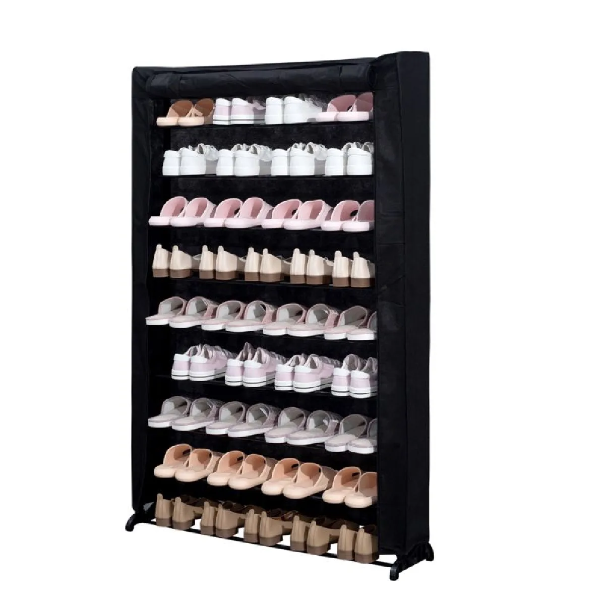 Herzberg Noir Etagère À Chaussure
