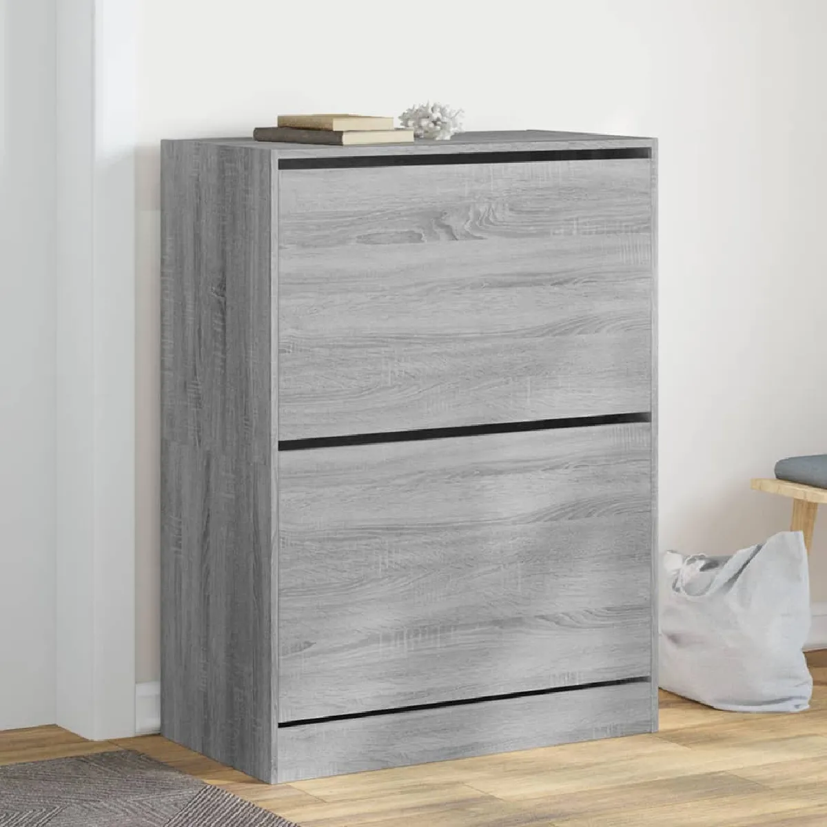 Vidaxl Gris Armoire À Chaussures - Sonoma