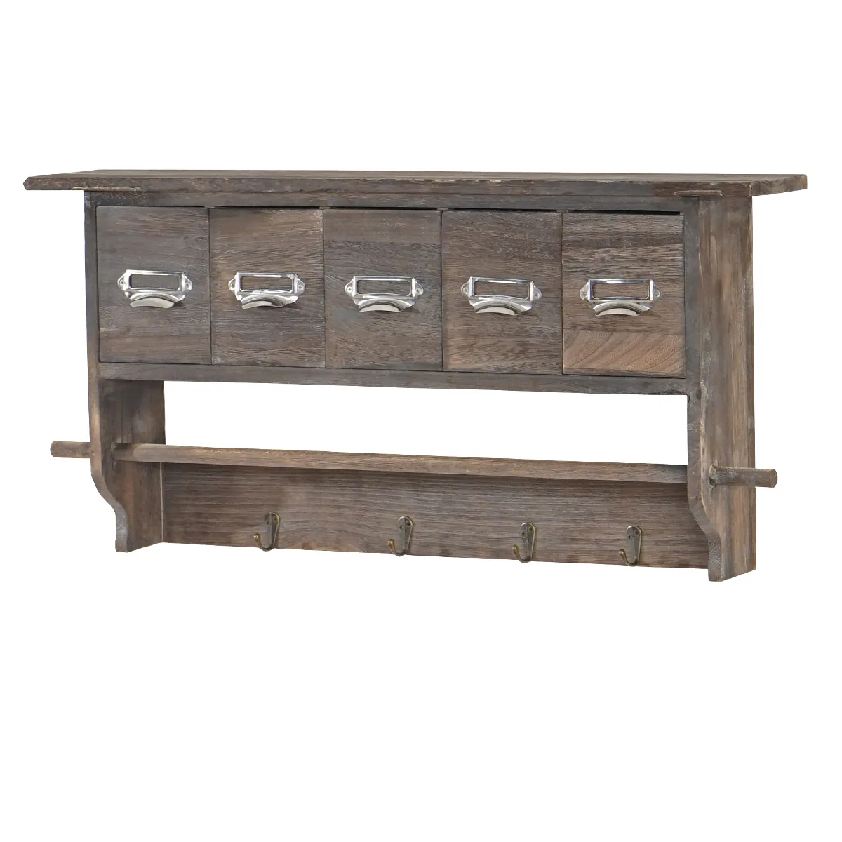 Mendler Marron Étagère De Cuisine 5 Tiroirs