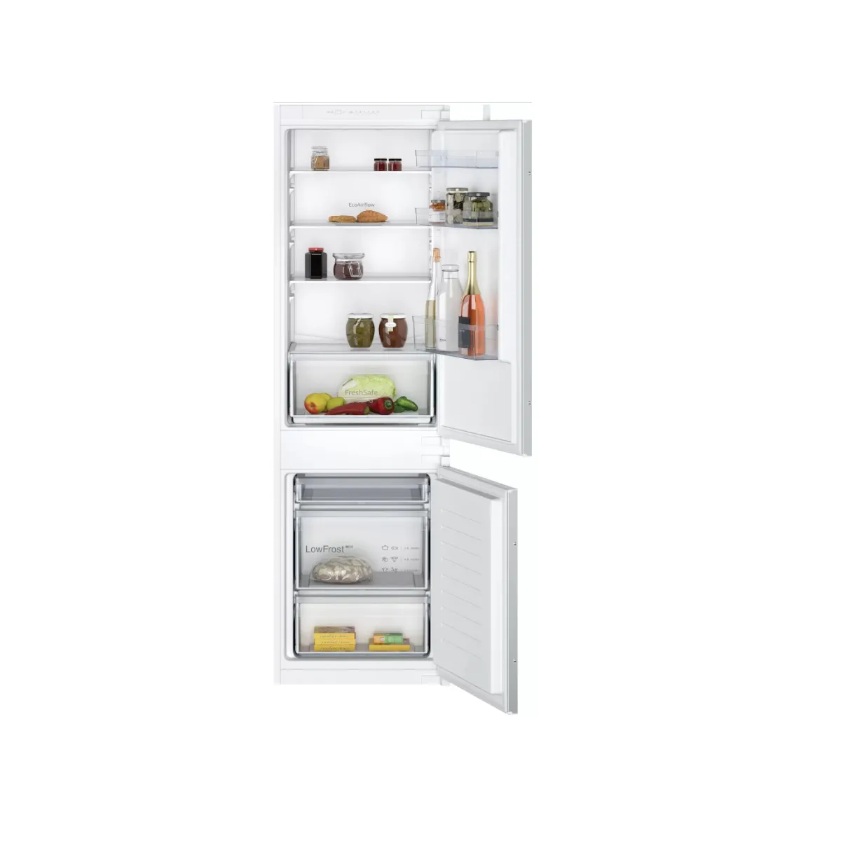 Non Communiqué Blanc Réfrigérateur Combiné Intégrable À Glissières 267L Neff Ki5861se0 - Image 2