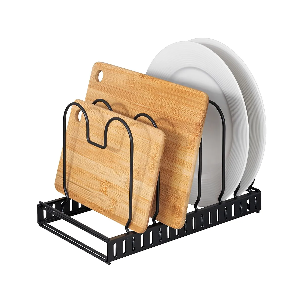 Wenko - Egouttoir pour couvercles et casseroles - Métal - Noir - 18 cm - Image 3